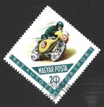 Stamps Hungary -  1475 - Motociclista de Carreras