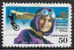 Sellos de America - Estados Unidos -  Harriet Quimby (1884-1914), 1ª piloto americana