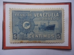 Stamps Venezuela -  M.S. de Venezuela- Flota Mercante Grancolombiana- 5 de Julio de 1947