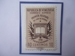 Stamps Venezuela -  Primer Festival del Libro de América-Universidad Central de Venezuela (Del 15 al 30 De Dic-1956-Escu