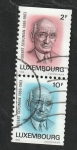 Sellos de Europa - Luxemburgo -  1106 y 1107 - Centº del nacimiento de Robert Schuman