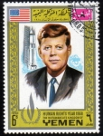 Sellos del Mundo : Asia : Yemen : Año 1968 Derechos Humanos:Kennedy
