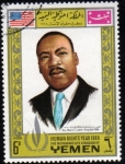 Sellos de Asia - Yemen -  Año 1968 Derechos Humanos: Luther King