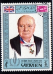 Stamps Yemen -  Año 1968 Derechos Humanos: Churchill