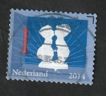 Sellos de Europa - Holanda -  3124 - Niños besándose