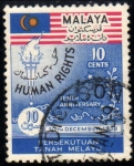 Stamps Malaysia -  10 Anv Decl. Derechos Humanos