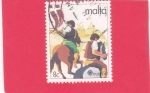 Sellos de Europa - Malta -  Europa Cept- FIESTA POPULAR