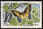 Stamps : Asia : Lebanon :  Mariposas : Machaon