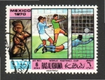 Stamps United Arab Emirates -  5  RAS AL KHAIMA 7 Mexico 1970
