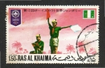 Stamps United Arab Emirates -  10  RAS AL KHAIMA 10 boy scouts