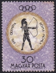 Stamps : Europe : Hungary :  tiro con arco