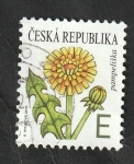 Stamps : Europe : Czech_Republic :  917 - Flor Taraxacum officinale