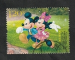 Sellos de Asia - China -  5338 - Mickey y Minnie