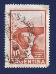 Stamps Argentina -  Puente del Inca.Mendoza (rojo)