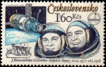 Sellos de Europa - Checoslovaquia -  Interkosmos: Soyuz 28