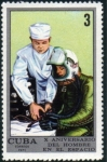 Stamps : America : Cuba :  10 Aniversario del hombre en el Espacio