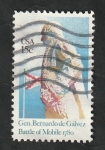 Stamps United States -  1286 - General Bernardo de Galvez, batalla de Mobile