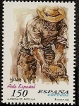 Stamps Spain -  Arte Español - Pintura de José Vela Zanetti - La Cosecha