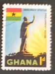 Stamps Ghana -  Nkrumah Statue, Accra