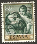 Stamps Spain -  1501 - José de Ribera 