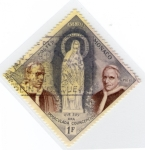 Sellos de Europa - Francia -  1  MONACO  Pio XII y Pio IX