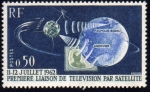Sellos de Europa - Francia -  Primera conexion de TV por sat. Telstar
