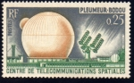 Stamps France -  Primera conexion de TV por sat. Telstar
