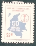 Stamps : America : Colombia :  Antituberculosa