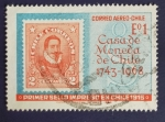 Sellos de America - Chile -  Primer sello chileno