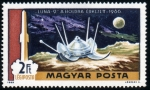 Stamps : Europe : Hungary :  De la Tierra a la Luna: Sonda Luna 9 URSS 1966