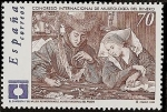 Stamps Spain -  Museología del Dinero - El cambista y su mujer - museo del Prado