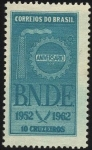 Stamps : America : Brazil :  10mo. aniversario del Banco Nacional de Desarrollo Económico. Emblema de la Industria.