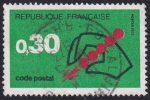 Stamps : Europe : France :  Códigos postales