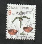 Stamps : Europe : Czech_Republic :  212 - Libra, signo del Zodiaco