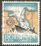 Stamps Spain -  1354 - XXV aniversario alzamiento nacional, paso del estrecho