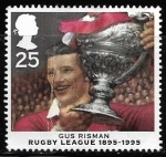 Stamps United Kingdom -  Centenario del Rugbi - Gus Risman