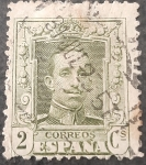 Stamps : Europe : Spain :  Alfonso XIII. Tipo Vaquer Número de control al dorso