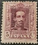 Stamps Spain -  Alfonso XIII. Tipo Vaquer Número de control al dorso