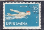 Stamps Romania -  natación
