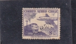 Stamps Chile -  avión y tren