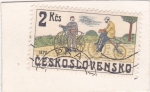 Stamps Czechoslovakia -  BICICLETAS 1870
