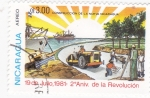 Sellos de America - Nicaragua -  2º aniversario de la revolución