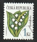 Sellos del Mundo : Europa : Rep�blica_Checa : 886 - Flor muguet, Convallaria majalis