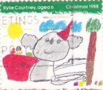 Sellos de Oceania - Australia -  dibujo infantil- N avidad