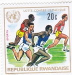 Stamps : Africa : Rwanda :  LUCHA CONTRA EL RACISMO 