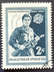 Stamps Hungary -  Trabajador armado