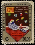 Stamps Paraguay -  28 campeonato sudamericano de tenis.