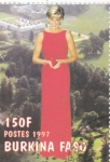 Stamps Burkina Faso -  Diana, princesa de Gales (1961-1997)