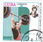 Sellos de America - Cuba -  OLIMPIADA MOSCU'80