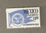 Stamps : America : Mexico :  IX Congreso 1966